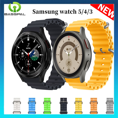 20มม. 22มม. ซิลิโคนรูปมหาสมุทรสำหรับนาฬิกา Samsung Galaxy Pro 4 Classic 42มม. 46มม. 45มม. สายนาฬิกาข้อมือ Correa Galaxy Watch 4 44มม. 40มม.