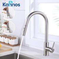 Stainless Steel Removable Kitchen Faucets 2 Function Single Handle Pull Out Mixer Tap Sprayer Head 360° Faucet for Kitchen Sink