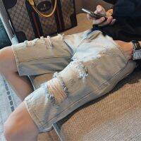 CODwuyan8340 Social spiritual guys denim short tide card trend loose straight fifth points to hoop seluar pendek lelaki short