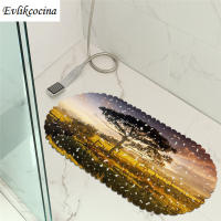 Free Shipping 35x70cm Landscape PVC Anti Slip Douche Bathroom Mat Shower Pad Tae Banheiro Antiderrapante Tapino Doccia