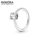 Pandora Sterling silver ring with clear cubic zirconia เครื่องประดับ แหวน แหวนเงิน สีเงิน แหวนสีเงิน แหวนแพนดอร่า แพนดอร่า