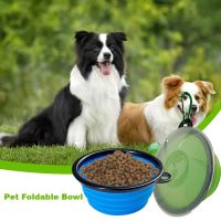 *Dog Bowls Travel Collapsible Dog Water Bowl Portable Foldaway Food Dish with Lid and Carabiner BPA-Free Washable Food Container for Indoor Outdoor