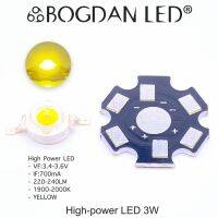 High Power, LED 3W Yellow LED ลูกปัดสีเหลือง สำหรับงานซ่อมหรืองานDIY ให้ความสว่างสูง ความร้อนต่ำ อายุการใช้งานยาวนาน สินค้าพร้อมส่งในไทย 1แพ็ค/50LED