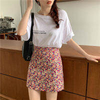 Net Red Explosive Fashion Western Style กระโปรงสั้นลำลอง Floral Daisies