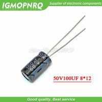 50PCS 50V100UF 8*12mm 100UF 50V 8*12 Aluminum electrolytic capacitor