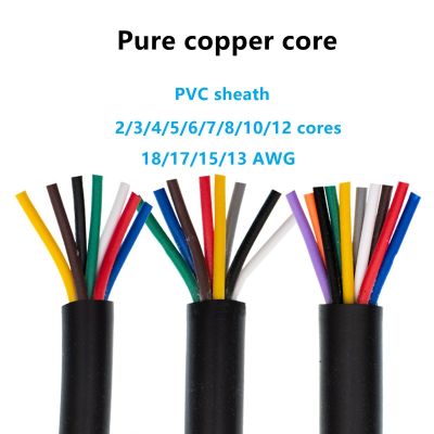 ۞ 1 meter 15 13 17 18 AWG power cord 2 3 4 5 core 6 7 8 10 12 core PVC sheathed pure copper core control wire