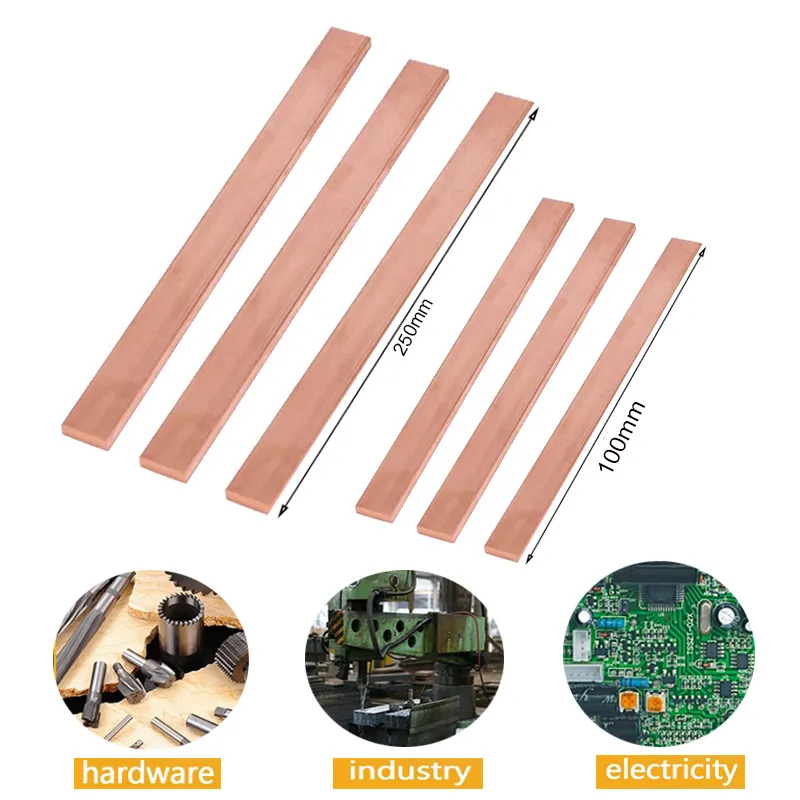 99.9% Pure Copper Foil Plate, Red Copper Strip, Copper Foil Strip,  Conductive Copper Metal Plate, Length 1m, Thickness 0.1mm, Width,10mm