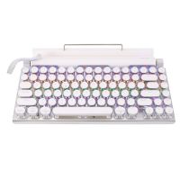 Retro Bluetooth Mechanical Keyboard USB Mechanical Punk Keycaps for Desktop PC/Laptop/Phone