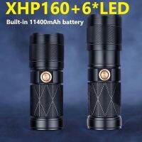 ไฟฉาย Led ประสิทธิภาพสูง XHP160มีแบตเตอรี่ในตัว,ไฟฉายยุทธวิธีชาร์จได้ไฟฉาย Usb ไฟฉาย Led Cree