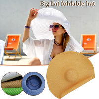 New Summer Oversize Beach Hats for Women 56-58cm Brim Large Straw Hat Sun Protection Foldable Party Travel Hat YS-BUY