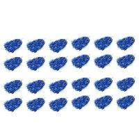 72Pcs Cheerleading Pom Poms Metallic Foil Cheer Pom Poms with Plastic Handle for Adults Kids Cheerleaders Party Blue