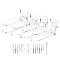 Floating Shoe Display Shelves for Wall Mount Set of 8,Clear Acrylic Floating Shelves for Showcase Sneaker Collection