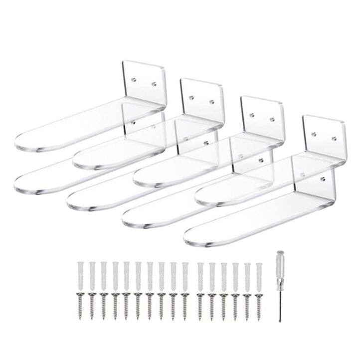 Floating Shoe Display Shelves for Wall Mount Set of 8,Clear Acrylic