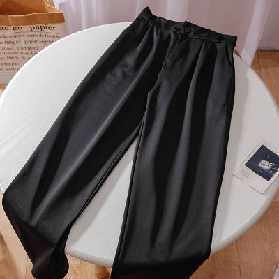 Loose High Waist White Tailored Trousers Wide Leg Casual Retro Plus Size Pantalones De Mujer Mopping Pants Women Wild