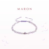 MARON - สร้อยข้อมือ (เชือกถัก) X อัญมณีมงคล เสริมดวงประจำวัน | My Lucky Stars Bracelet with Lavender Quartz &amp; Amethyst เงินแท้ พลอยแท้ ชุบทองคำขาว White Gold