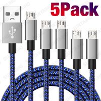 [KOLT Digital] สาย Micro USB 5แพ็ค2.4A สายชาร์จ Micro Usb อย่างรวดเร็วสำหรับ Samsung S6 S7 Xiaomi Redmi 7 Note 5 Pro สายชาร์จโทรศัพท์ Android