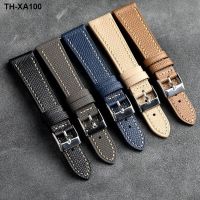 genuine leather strap Saturn adapted joint first-layer cowhide 20mm men and women same style retro watch chain