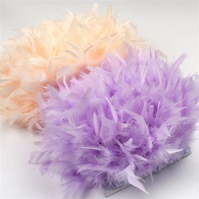 1Yards Turkey Feathers Trim Crafts 10-15CM Feather Fringe for Wedding Sewing Accessories Plumas