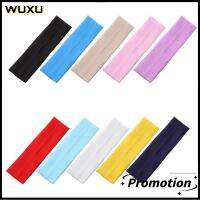 WUXU 1PC เครื่องประดับผม สำหรับผู้หญิง ฟิตเนส สีทึบ ยางยืด ที่คาดผมสำหรับเล่นกีฬา ที่คาดผมโยคะ