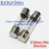 ♗▲✱ 20pcs/Box 5x20mm 0.2A 250V Slow Fuse 5x20 T0.2A 200mA T200mA 250V Glass Fuse 5mmx20mm