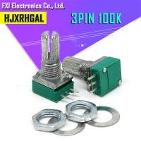 【CW】 5PCS RK097N 100K single linked potentiometer B100K with a switch audio 3pin shaft 15mm  amplifier sealing