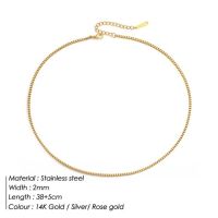 JDY6H 316L Stainless Steel Box Chain Necklaces For Women Romance Chocker Necklace Jewellery Wholesale/