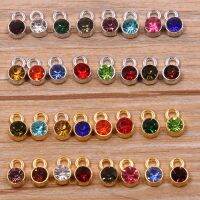 hotx【DT】 20Pcs 6x9mm 16 Color Colorful Charms Cz Rhinestone Birthdaystone  Pendant Birthday Jewelry Making Wholesale