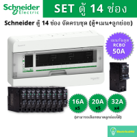 Schneide Electric S9HCL114 ตู้คอนซูเมอร์ยูนิต 14 ช่อง จัดครบชุด (ตู้+เมนกันดูด+ลูกย่อย)