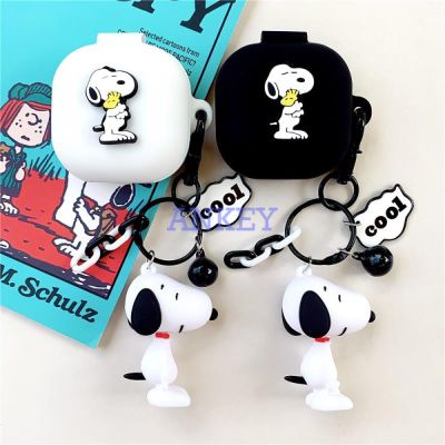 Suitable for Samsung Galaxy Buds Live / Buds Pro / Buds2 Silicone Cover for Samsung Galaxy Buds Live 2020 Case Soft Sleeve Bluetooth Earphone Monster Cute Disney Snoopy Mickey Shockproof Headphone Protective Soft Case Box with Bells Doll