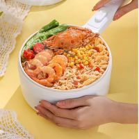 2L Multi-Function Electric Cooker, Electric Frying Pan, Non-Stick Pan, Fry, Stew, Boil, Suitable for 2-3 People EU Plug