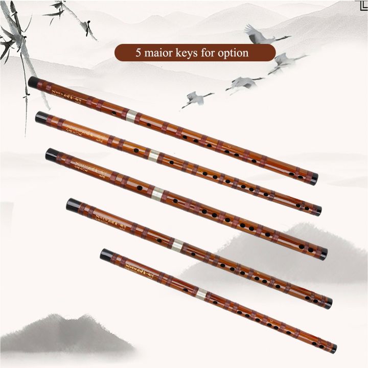 เครื่องดนตรีแบบเป่าดนตรีจีนคุณภาพดีขลุ่ยไม้ไผ่-dizi-แบบมืออาชีพคีย์ของ-c-d-e-g-dizi-จีน-transversal-flauta
