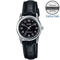 Time&amp;Time CASIO Standard นาฬิกาข้อมือผู้หญิง สีดำ สายหนัง รุ่น LTP-V001L-1BUDF