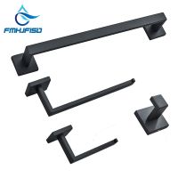 Bernicl Bathroom Accessories Matte Black Hardware Set Toilet Paper Holder Towel Rack Robe Hook Hanger Bar Ring Luxury kit banheiro