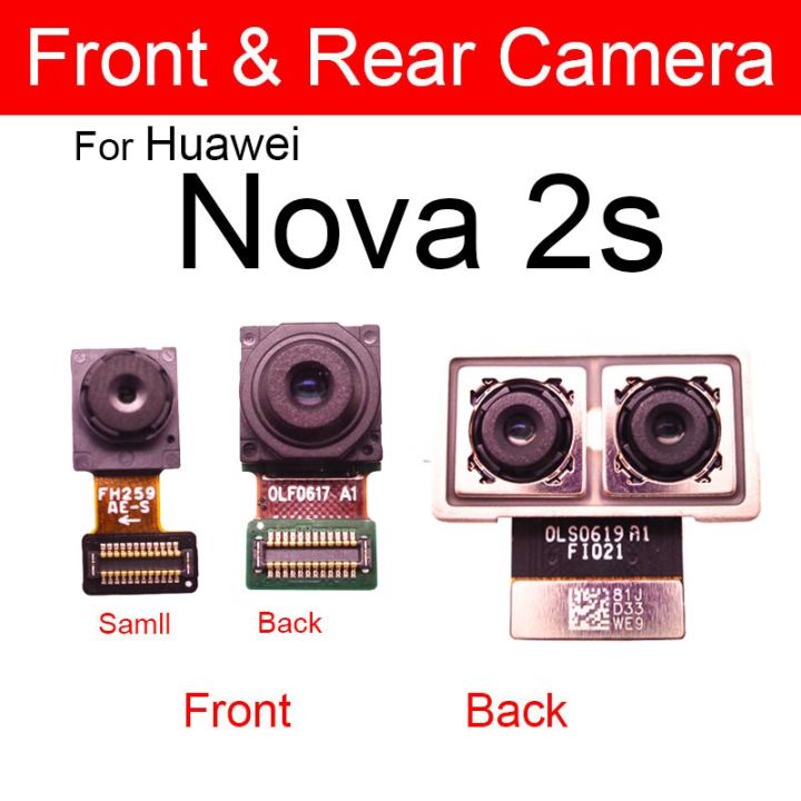 สายกล้องหน้าโค้งด้านหลังสำหรับ-huawei-nova-2plus-2i-2s-ความลึกด้านหน้ากล้องทั้งหมดด้านหลังกล้องขนาดใหญ่อะไหล่เฟล็กซ์ริบบอน