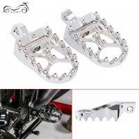 MX Style Motorcycle Footpegs Front Wide Foot Peg For Harley Dyna Fatboy Iron 883 Softail Models Chrome CNC Aluminum Pedals