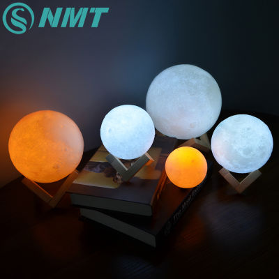 3D Print LED Moon Light Touch Switch LED Bedroom Night Lamp Novelty Light for Baby Kids Children Christmas Home Decoration