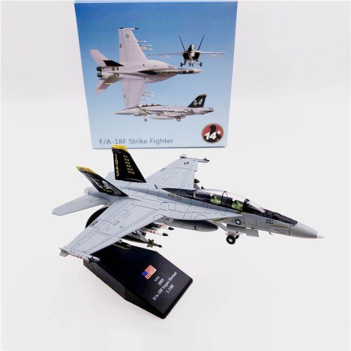 Diecast Metal 1:100 Scale F/A-18F F-18 F18 Super Hornet USAF Pirate ...