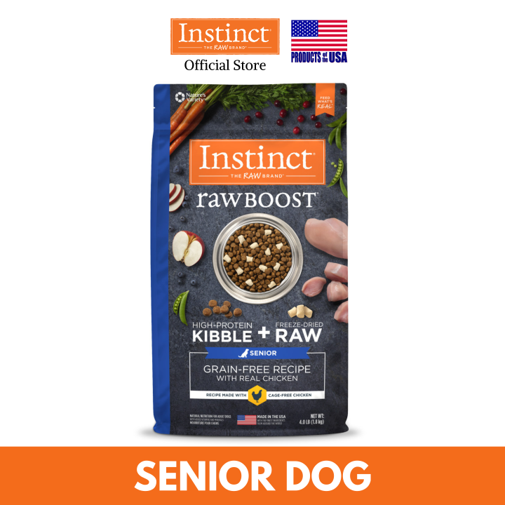 Instinct Raw Boost Senior Chicken Dry Dog Food, 4 lb. Bag Lazada