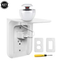 Wall Mount Switch Socket Rack ABS Plastic Power Outlet Shelf Cell Phone Charging Shelf for Home Barthroom Storage