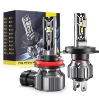 【CW】 DAWNKNIGHT E2 H11 H4 H7 9006 9005 HB4 3000K Fanless Led Fog Bulb Size Headlight Lamp Car Accessories