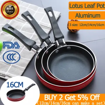 12cm Mini Frying Pan Stainless Steel Non Stick Breakfast Pot