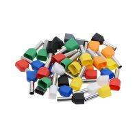 500PCS Type Double Pipe Insulated Cold-press Terminal Needle End Multicolor Optional Default Red TE2510