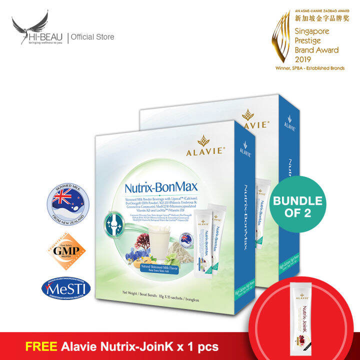 2 boxes ALAVIE NutrixBonMax 15s (total 30s) *Strong Bone, Calcium