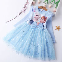 Winter Fleece Kids Clothes Anna Princess Warm Dresses Party Costume Vestidos Birthday Toddler Girls Outfits