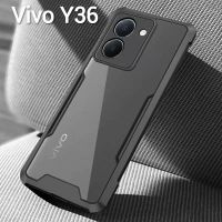 Vivo Y27 5G/Y27 4G/Y02A/Y36/V27 5Gตรงรุ่น(พร้อมส่งในไทย)เคสกันกระแทกขอบสีหลังใสVivo Y36/Vivo V27 5G/V27Pro 5G/Y02/Y35/Vivo V25 5G/Y02S/V25Pro 5G