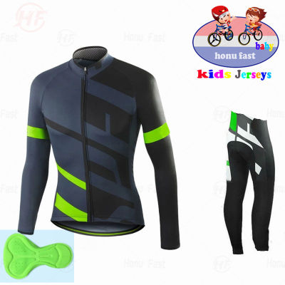 Springautumn Boys Breathable Kid Cycling Jersey Quick Dry Long Sleeve Ropa Ciclismo Bicycle Clothes Childrens Long Jersey