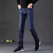 Quần Jean Nam, Quần jeans nam ống suông rách gối đẹp cao cấp King168