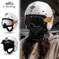 R รถจักรยานยนต์หมวกกันน็อคเปิด Capacete Vintage Half Casco Moto Motorbike Jet Pilot Casque Chopper อุปกรณ์เสริม