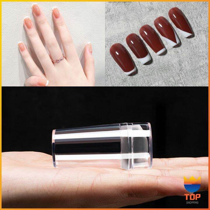 top-diy-แสตมป์ซิลิโคนใส-พร้อมที่ปาดสี-แบบพกพา-สําหรับตกแต่งเล็บ-nail-products