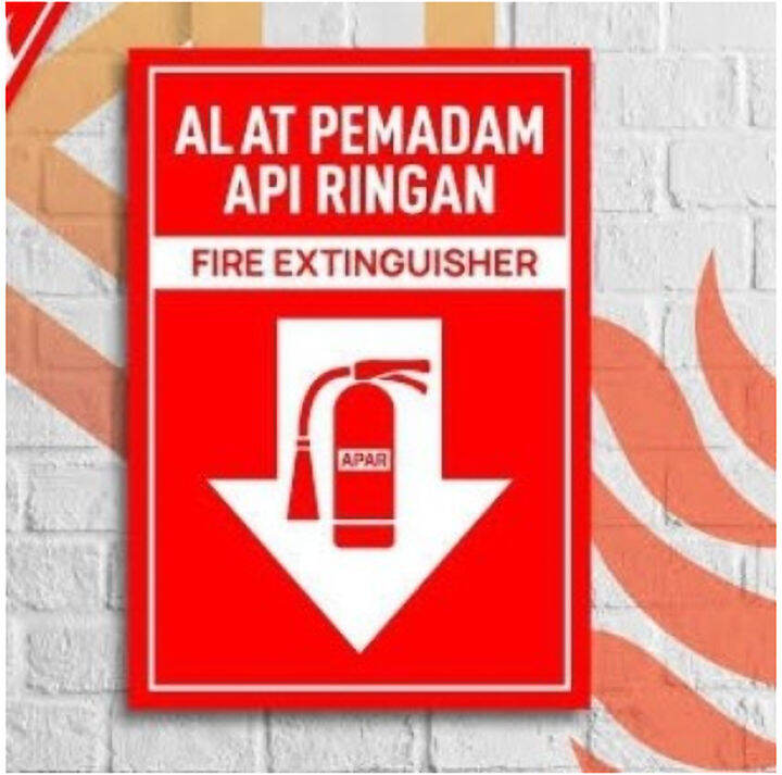 Stiker Vinyl ALAT PEMADAM API RINGAN 23 X 30 CM SIGN RAMBU K3 | Lazada ...